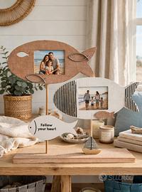 Portafoto pesci in legno Beach House
