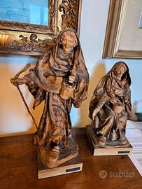 2 Statuette in cartapesta A. Malecore – PERFETTE!!