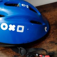 Casco bici btwin bambino blu 47-53 cm