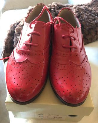 Scarpe Donna Modello Francesina Rosse Size 39