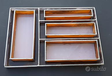 Organizer unico e decorativo in vetro a piombo