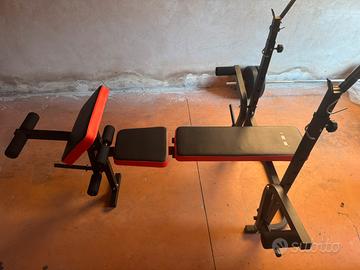 Panca multifunzione con bilenciere e pesi 40kg