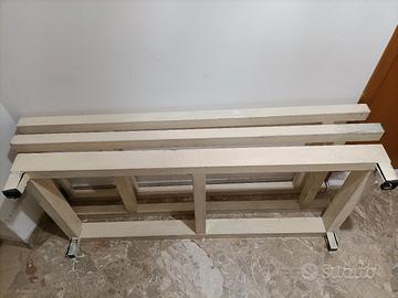 Scaffalatura scaffale in ferro 3 ripiani possibili