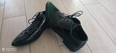 Scarpe eleganti uomo nero verde