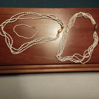 3+1 collane perle di fiume/argento vintage