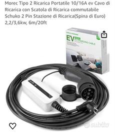 Charger cavo ricarica Morec Tipo 2 10/16A