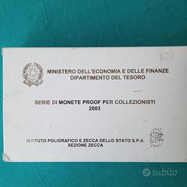 serie divisionale moneta euro 2003 proof