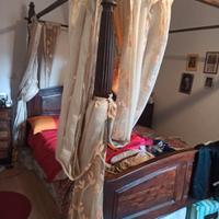 Letto Jaipur baldacchino con tende e zanzariera