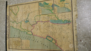 Vecchia carta geografica della Palestina 1960