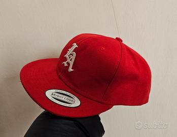 Cappellino Snapback Rosso stile Los Angeles Dodger