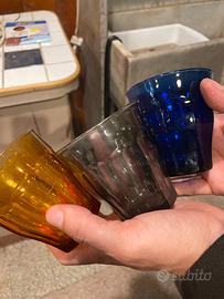 Bicchieri vetro colorati