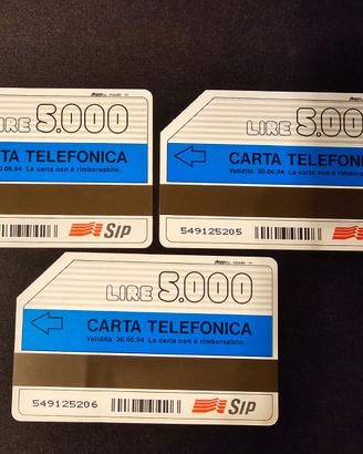 3 Carta Infinita SIP 5000 3 seriali consecutivi