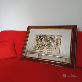 quadro in bassorilievo argento 925 