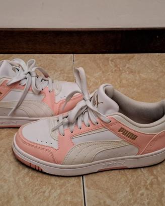 Scarpe Sneakers Puma Bianco e Rosa
