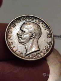 5 lire AQUILINO argento 1926 raro