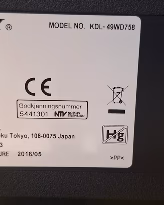 TV Sony 49 smart KDL- 49WD758 non funzionante