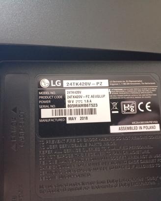 Lg 24 pollici
