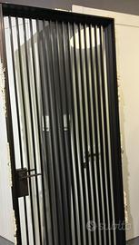 Porta a vetro in alluminio color bronzo