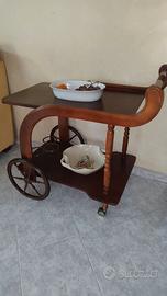 Carrello Bar Vintage con portabottiglie