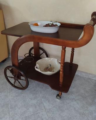 Carrello Bar Vintage con portabottiglie