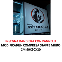 INSEGNA LUMINOSA CON PANNELLI MODIFICABILI