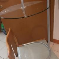 Tavolino tondo vetro. 