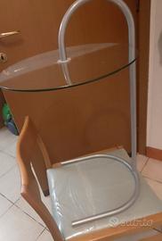 Tavolino tondo vetro. 