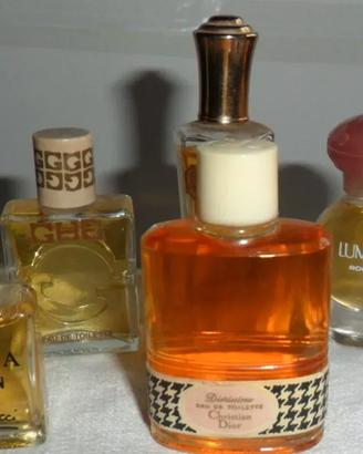 8 MINIATURE DI PROFUMO ORIGINALI anni 70/80 PIENE