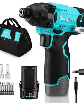 DURATECH Avvitatore a Impulsi 12V Senza Fili，100Nm