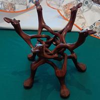 Tavolino Portapiatto Portavaso Artigianale