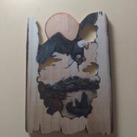 Scultura aquila in legno