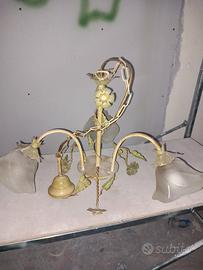 lampadario in ferro lavorato