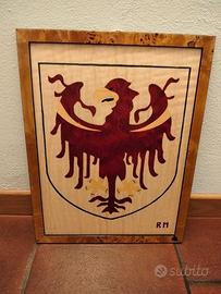 Quadro intarsiato con stemma Provincia Bolzano