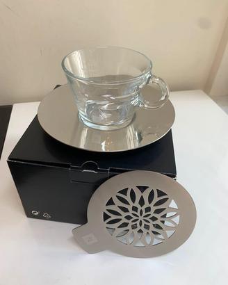 Nespresso View Cappuccino Set: Cup+Saucer+Stencil