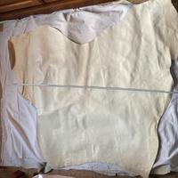 12 Ritagli pelle bianca vintage