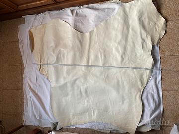 12 Ritagli pelle bianca vintage