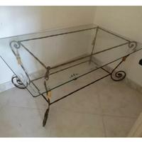 Tavolino da salotto in ferro battuto