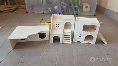 Tane/casette in legno per animali piccole dimensio