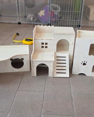 Tane/casette in legno per animali piccole dimensio