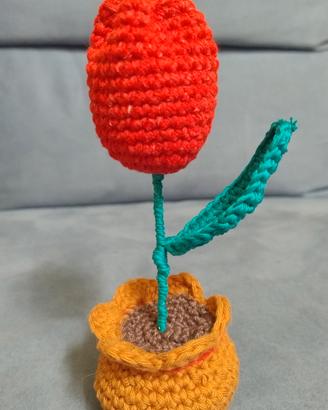 vaso tulipano uncinetto 