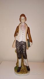 Scultura di cavaliere in abiti storici Capodimonte