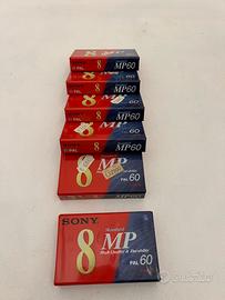 Lotto di 6 cassette Sony  MP Video 8 Pal 60