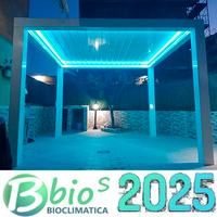 Pergola bioclimatica 4x3 bianco motorizzata LED