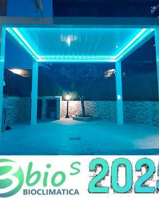 Pergola bioclimatica 4x3 bianco motorizzata LED