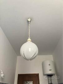 Lampadario in vetro a sospensione da bagno