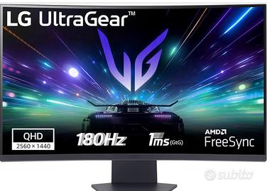 LG UltraGear 32GS60QC Monitor Curvo QHD 180Hz 1ms