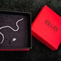 Set braccialetto e anello fidanzamento in argento