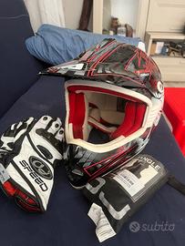 Casco guanti scaldacollo motocross