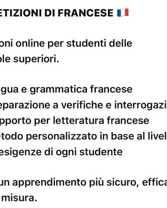 Ripetizioni on line Francese