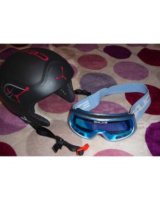 Casco "Cebe" sci alpino + occhiali antifog "Salice